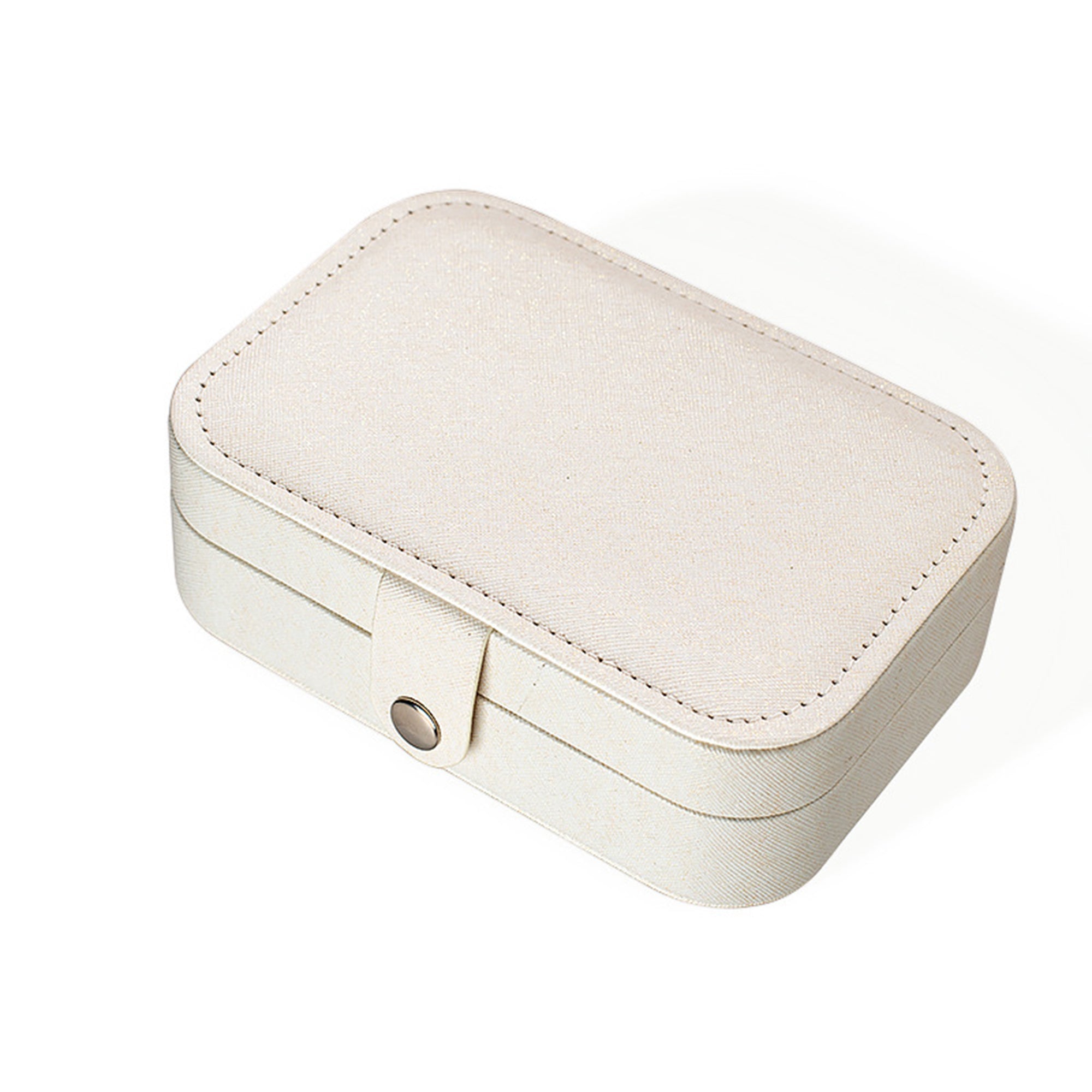 Portable Jewelry Box Jewelry Organizer Display Travel Jewelry Case Boxes Button Leather Storage Zipper