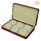 6 Slots  Prestige Mehroon Leather Jewellery Display Box