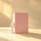 Soft pink gift box with matching pink satin ribbon bow