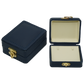 Blue Leather Stitched Top Jewelry Box