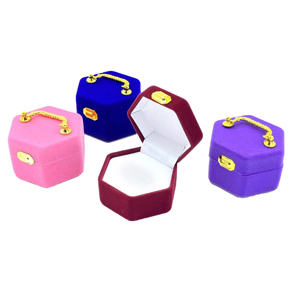 New Born Baby Velvet Suit Case Ring Box