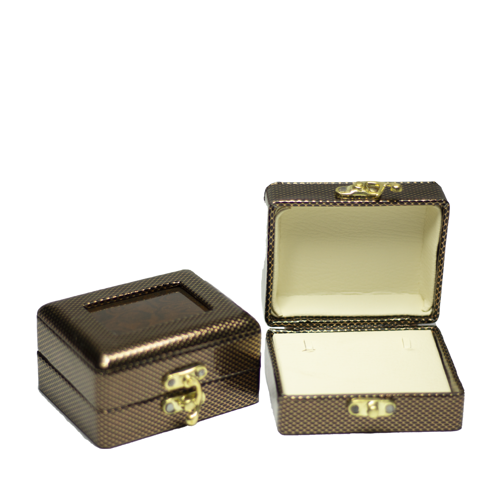 A Model: Engagement Earring Box | Wedding Earring Box | Leather Jewelry Earring Box (Bali Box)