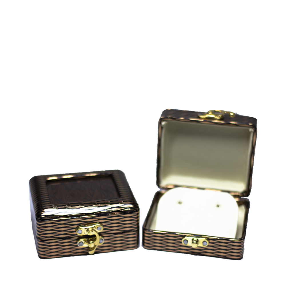 A Model: Engagement Earring Box | Wedding Earring Box | Leather Jewelry Earring Box (Tops Box)
