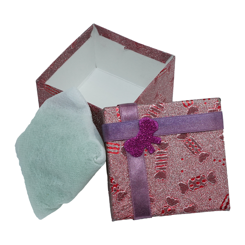 Glitter Multi Mix Color Cardboard Jewelry Boxes