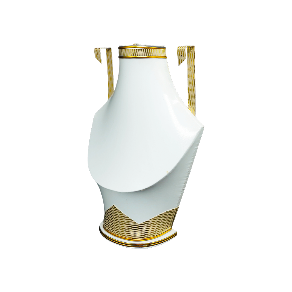 PATTENED GOLDEN & WHITE CROWN BUST