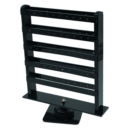 Black Crystal Bars Nose Pin  Display Stand