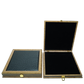 PVC Smooth Black Wooden Jewelry Boxes