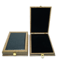 PVC Smooth Black Wooden Jewelry Boxes