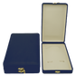 Blue Leather Stitched Top Jewelry Box