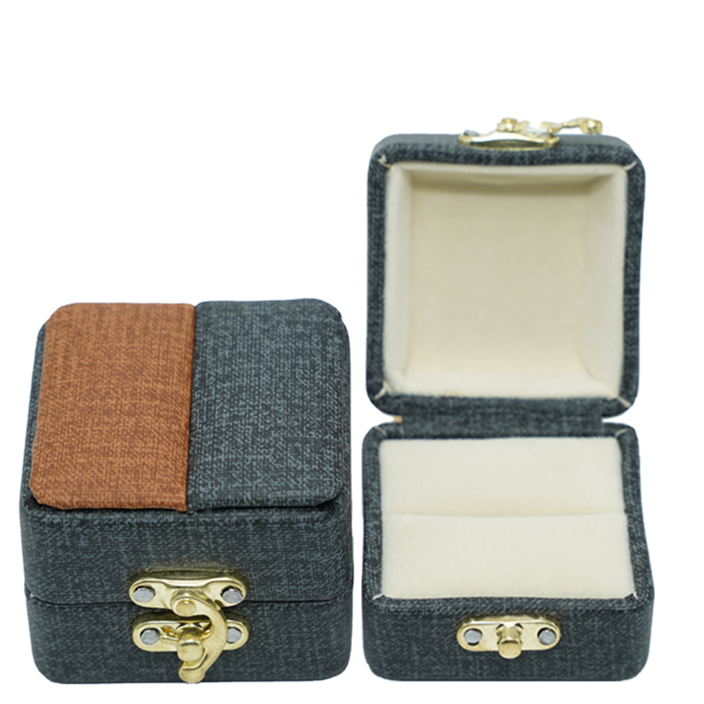 Leather & Velvet in Brown & Grey Jewelry Boxes