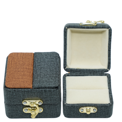 Leather & Velvet in Brown & Grey Jewelry Boxes