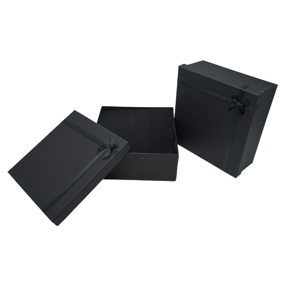 Black Cardboard Jewelry Boxes