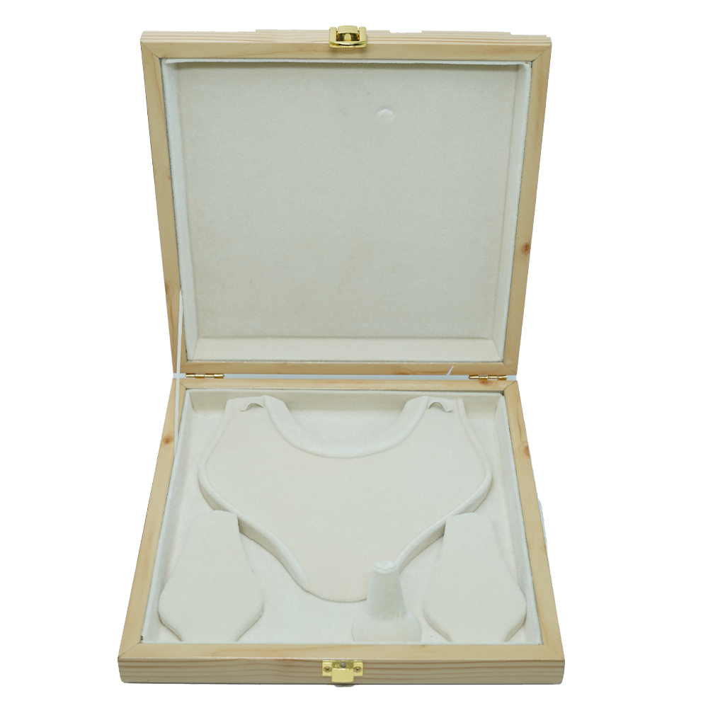 Cream Wood 10x10 Neckless Box