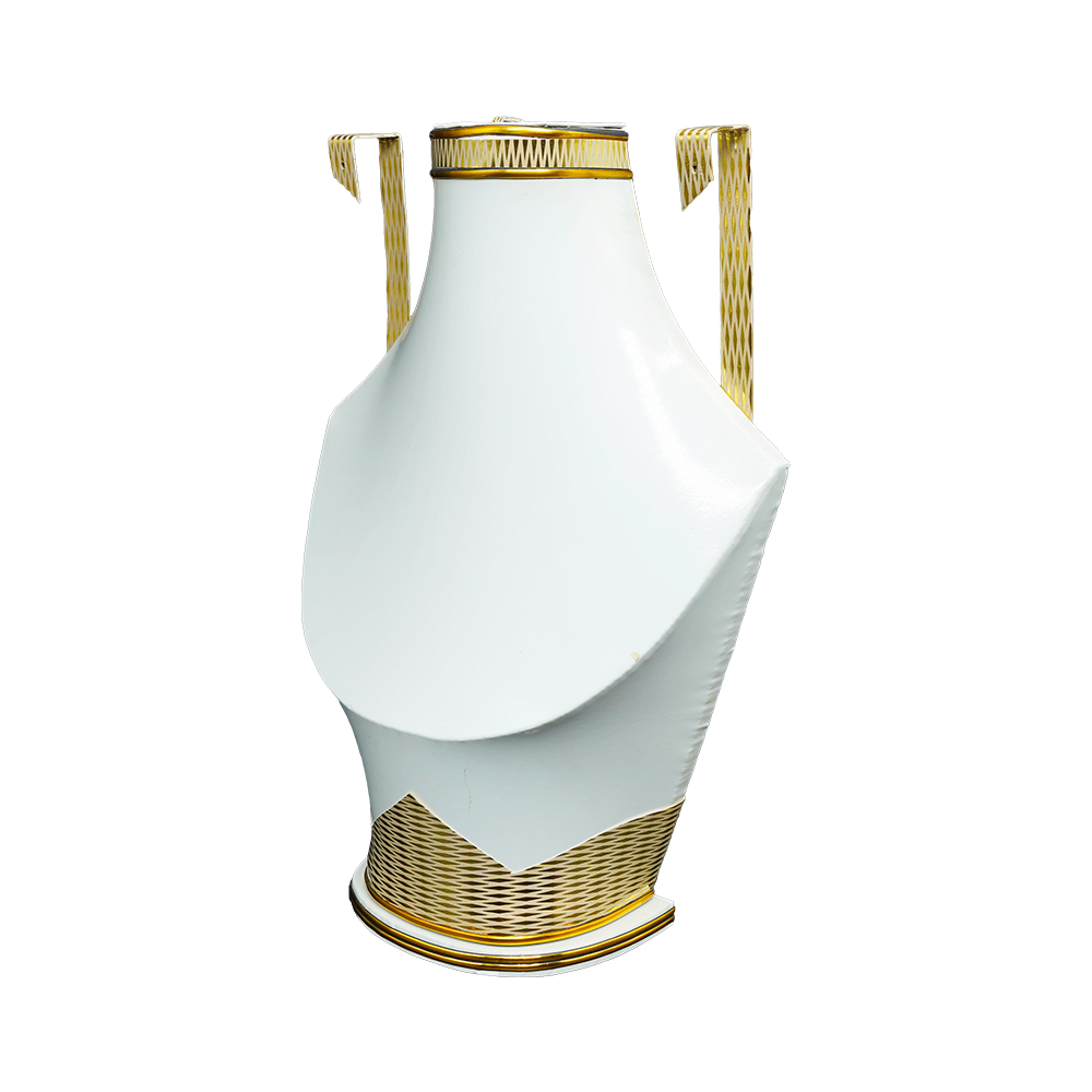 PATTENED GOLDEN & WHITE CROWN BUST