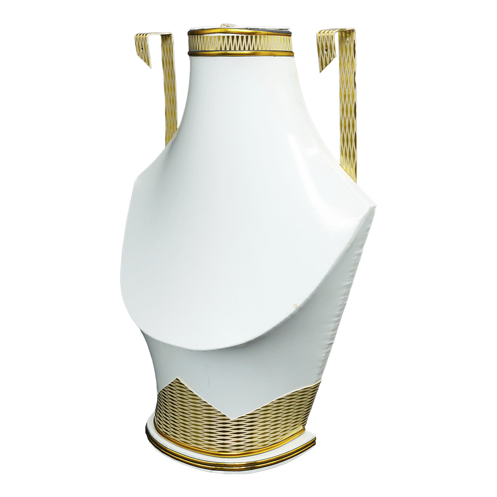 PATTENED GOLDEN & WHITE CROWN BUST