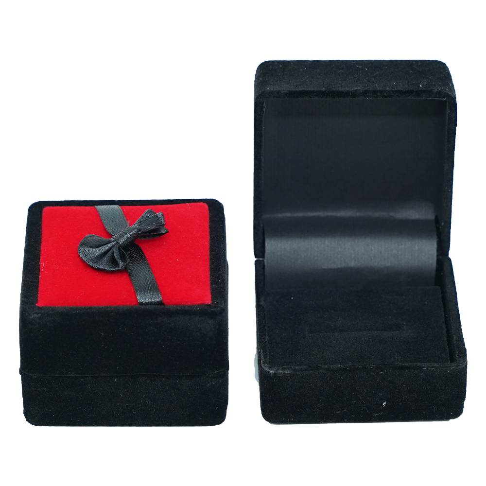Red & Black Ribbon Jewelry Boxes