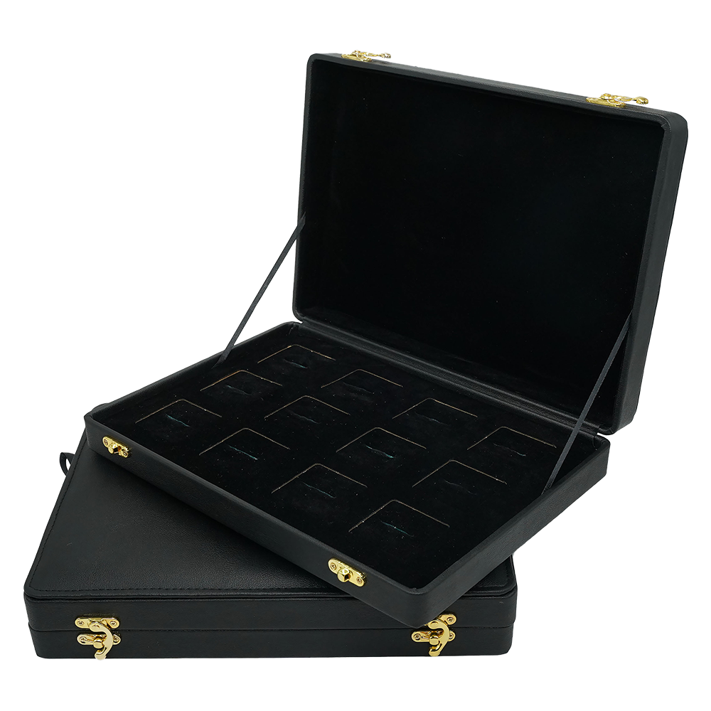 Black Leatherette Stock Boxes