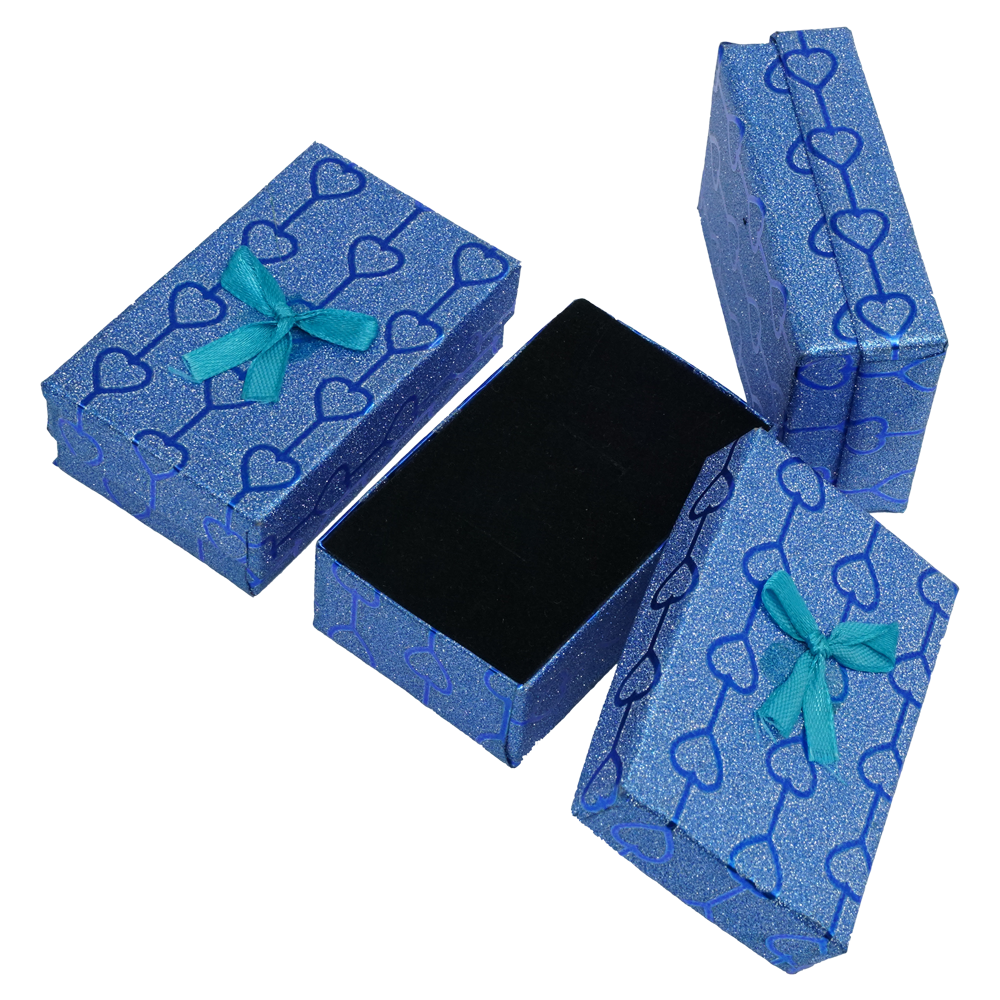 Glitter Multi Mix Color Cardboard Jewelry Boxes