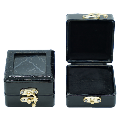 Black Marble Leathered Jewelry Boxes