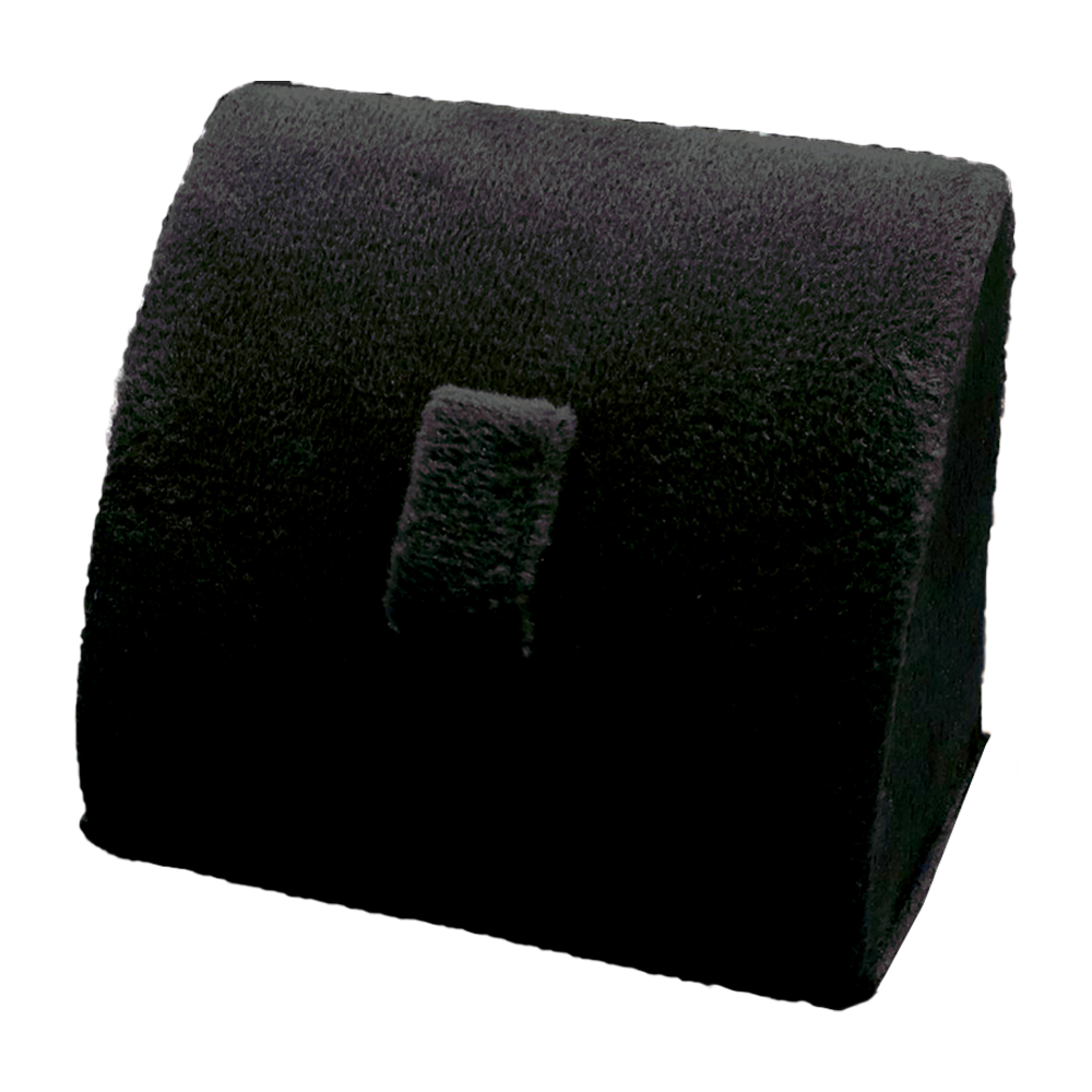 Pure Black Velvet Ring Display Stand