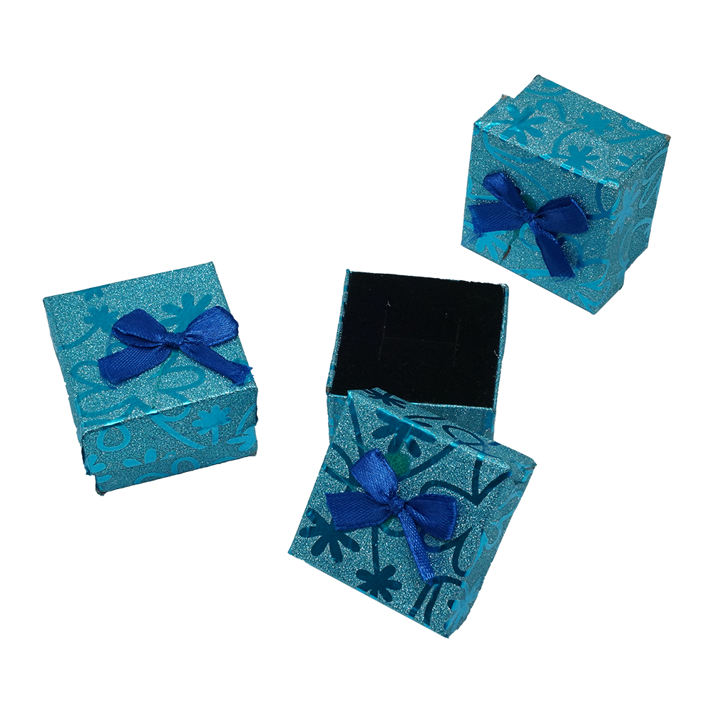 Glitter Multi Mix Color Cardboard Jewelry Boxes