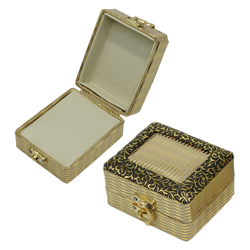 F Model: Engagement Earring Box | Wedding Earring Box | Leather Jewelry Earring Box (Kanta Box)