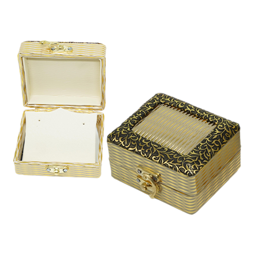 F Model: Engagement Earring Box | Wedding Earring Box | Leather Jewelry Earring Box (Tops Box)