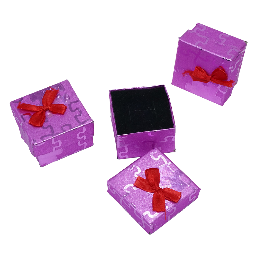 Glitter Multi Mix Color Cardboard Jewelry Boxes
