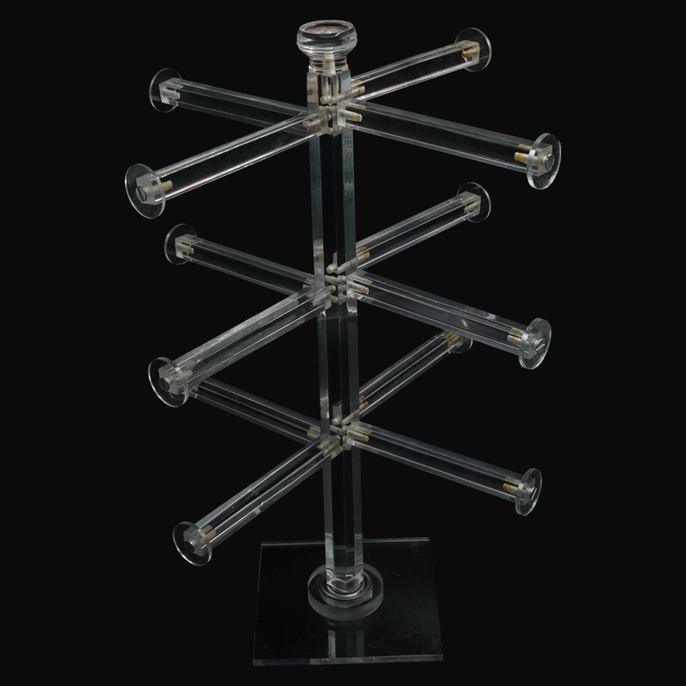 Black & White Crystal Three Story X Shape Bangle Display Stands