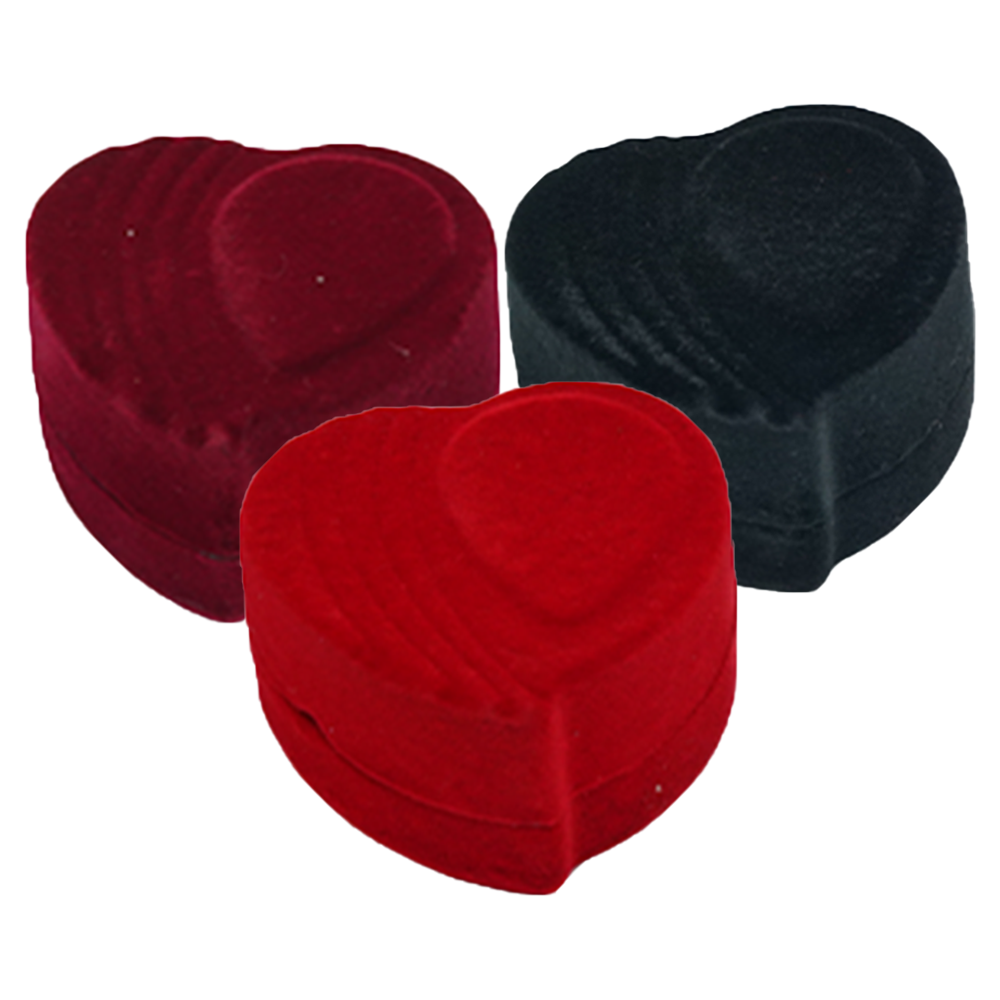 Three Colors Heart Shape Ring Boxes