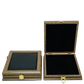 PVC Smooth Black Wooden Jewelry Boxes