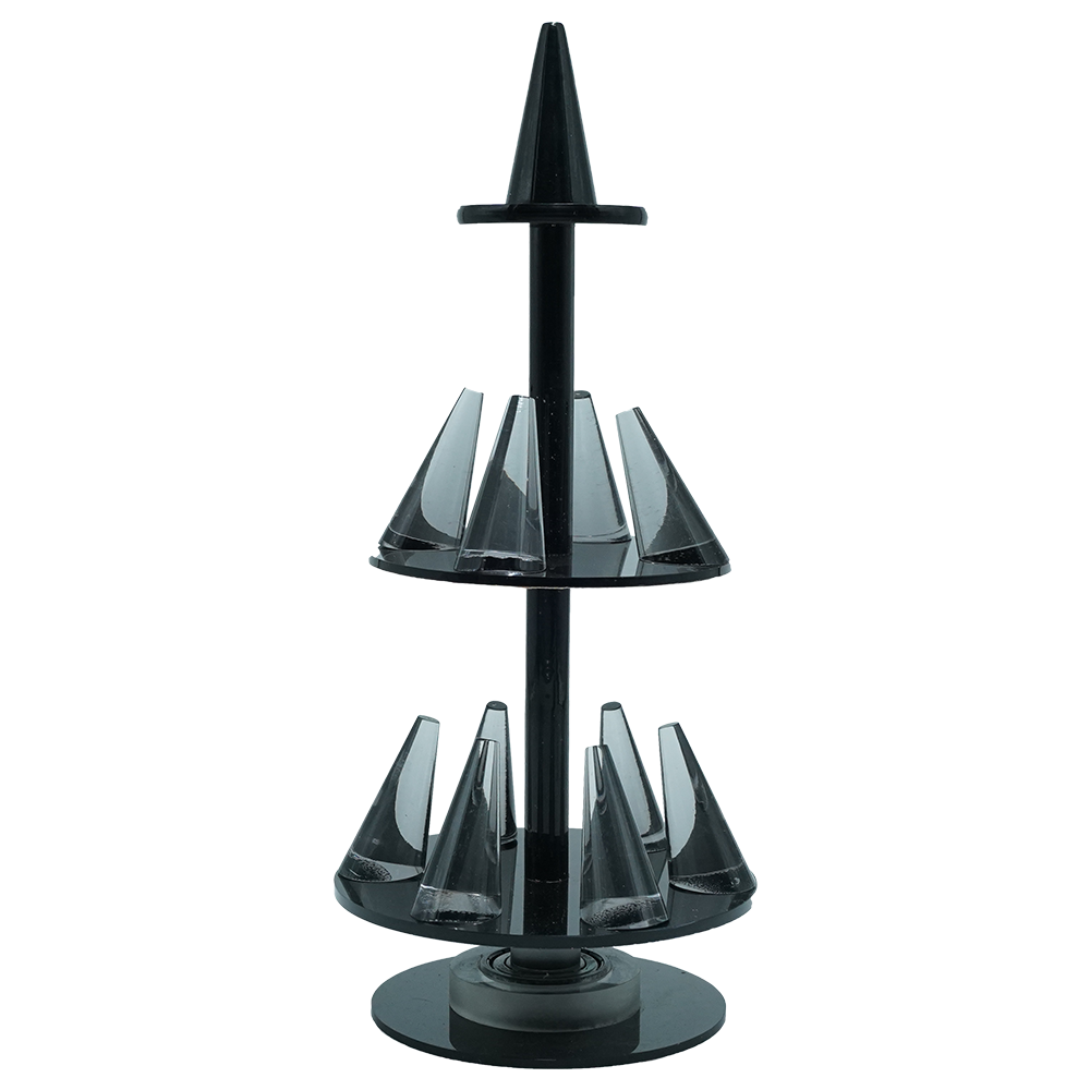 Black & White Crystal Finger Ring Display Stands