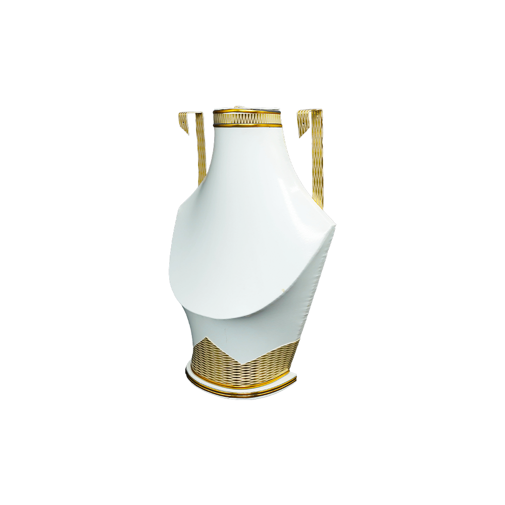 PATTENED GOLDEN & WHITE CROWN BUST