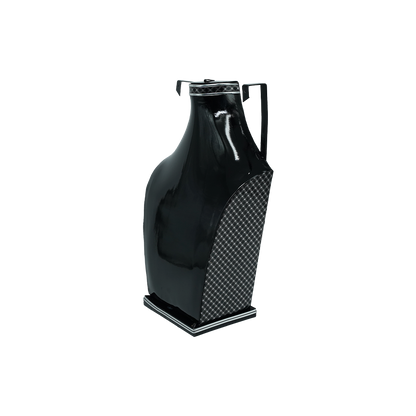 PATTENED SILVER & BLACK SIDE BUST