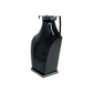 PATTENED SILVER & BLACK SIDE BUST