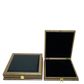 PVC Smooth Black Wooden Jewelry Boxes