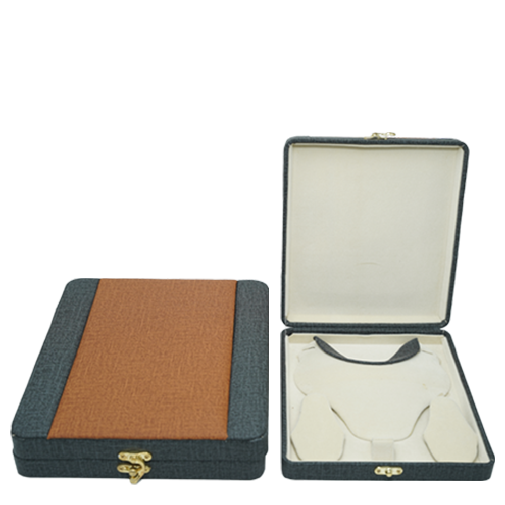 Leather & Velvet in Brown & Grey Jewelry Boxes