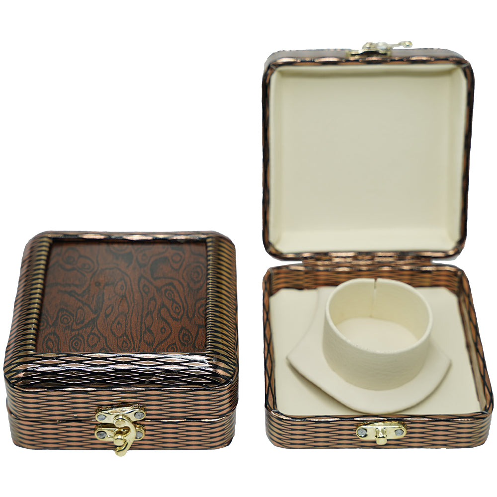 A Model: Bangles Packing Box | Bangles Storage Box | Leather Jewelry Two Bangles Box