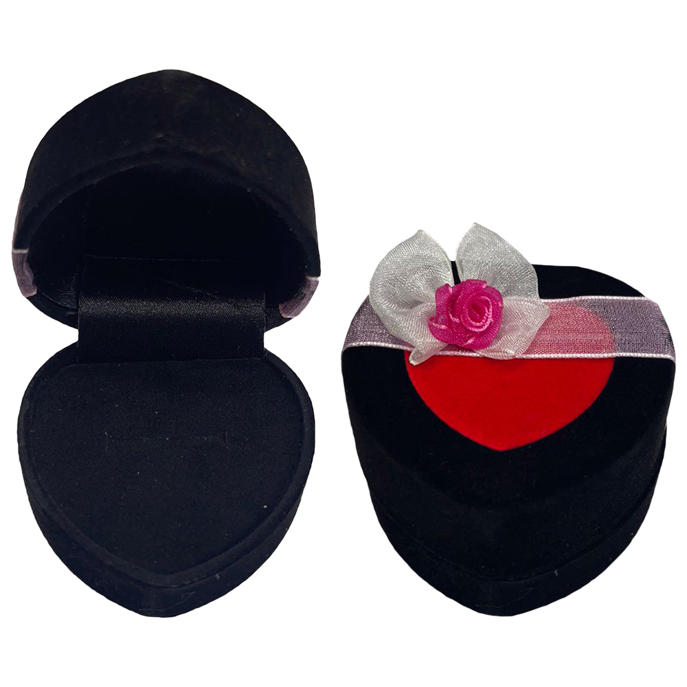 New Born Baby Velvet Heart Ring Boxes