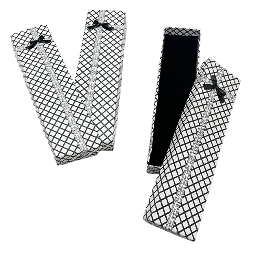 Black & White Thankyou Cardboard Jewelry Boxes