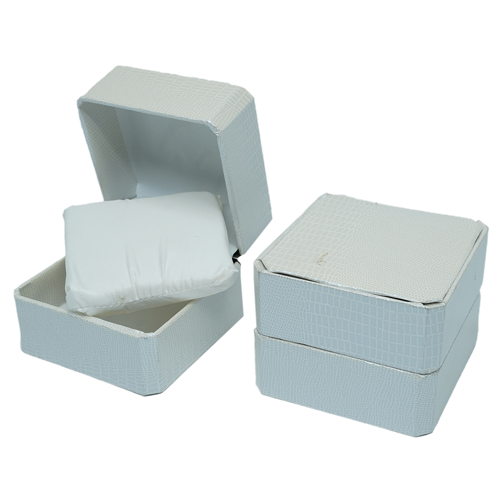 Multi Color Textured Leatherette Ring Jewelry Box