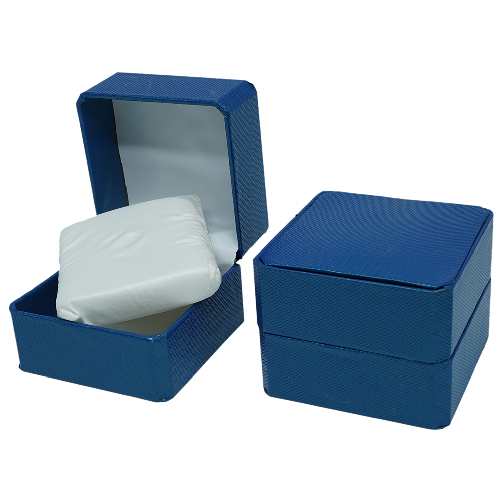 Multi Color Textured Leatherette Ring Jewelry Box