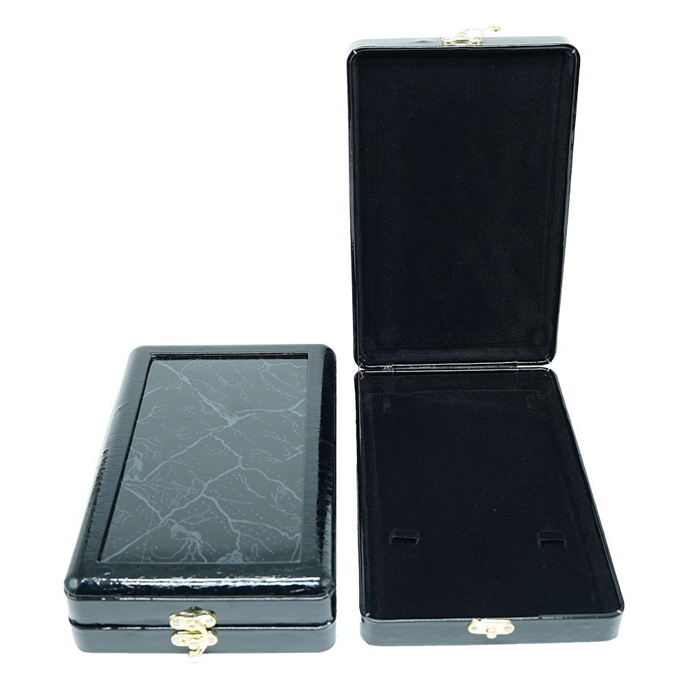 Black Marble Leathered Jewelry Boxes