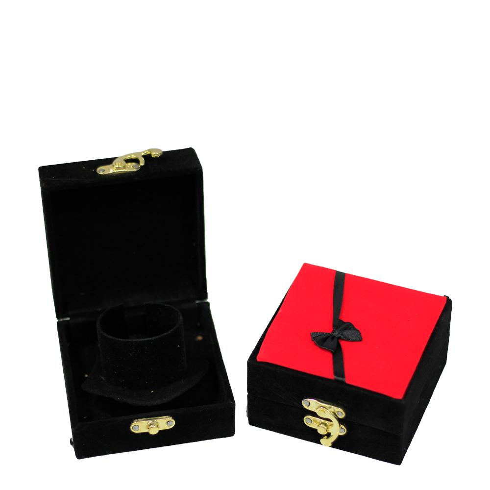 Red & Black Ribbon Jewelry Boxes