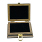 PVC Smooth Black Wooden Jewelry Boxes