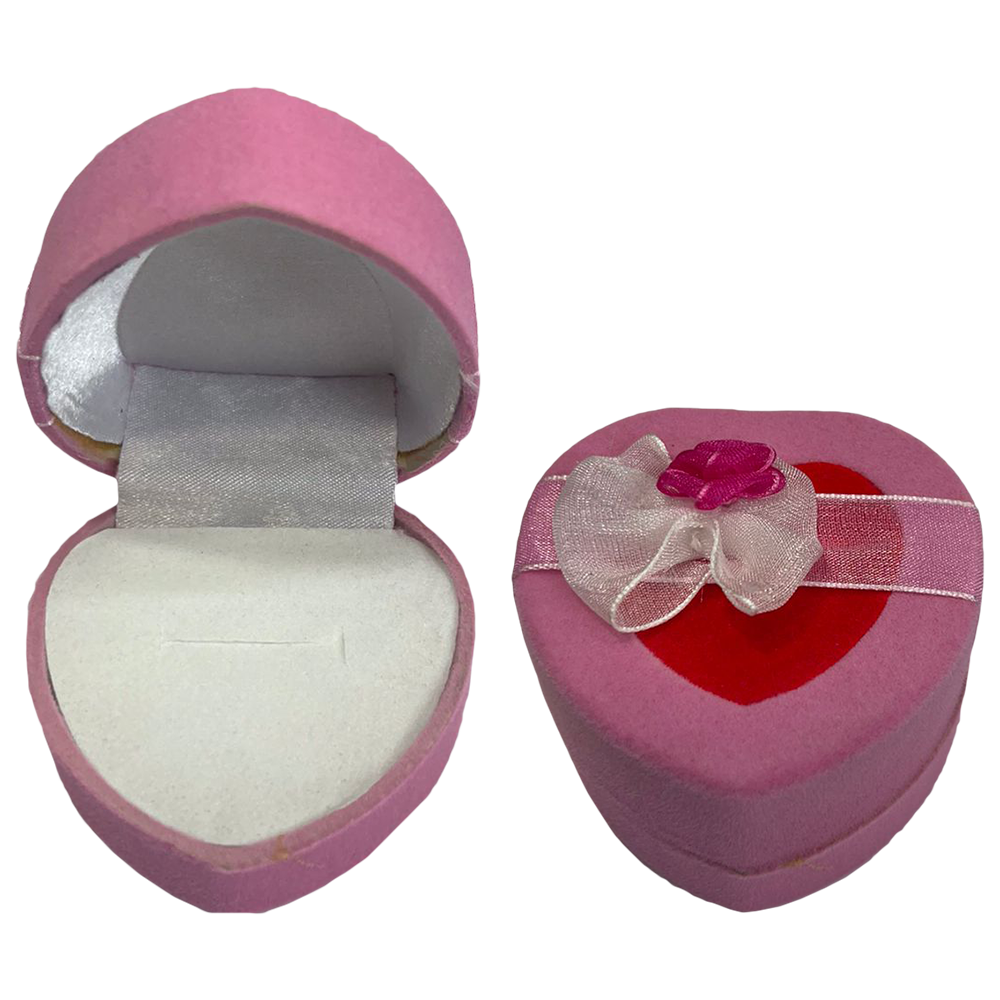New Born Baby Velvet Heart Ring Boxes