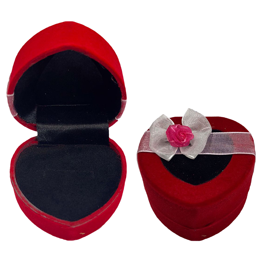 New Born Baby Velvet Heart Ring Boxes