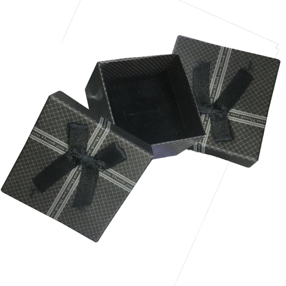 Black Thankyou Cardboard Jewelry Boxes
