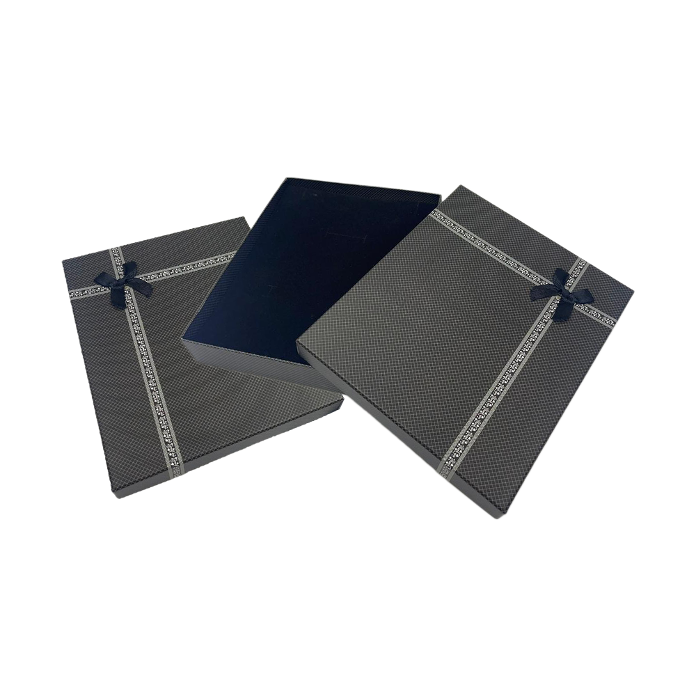 Black Thankyou Cardboard Jewelry Boxes