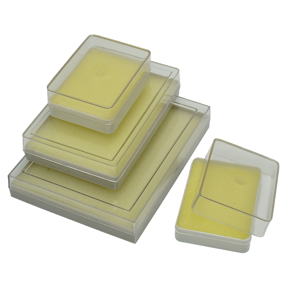 Crystal / Plastic Yellow Boxes